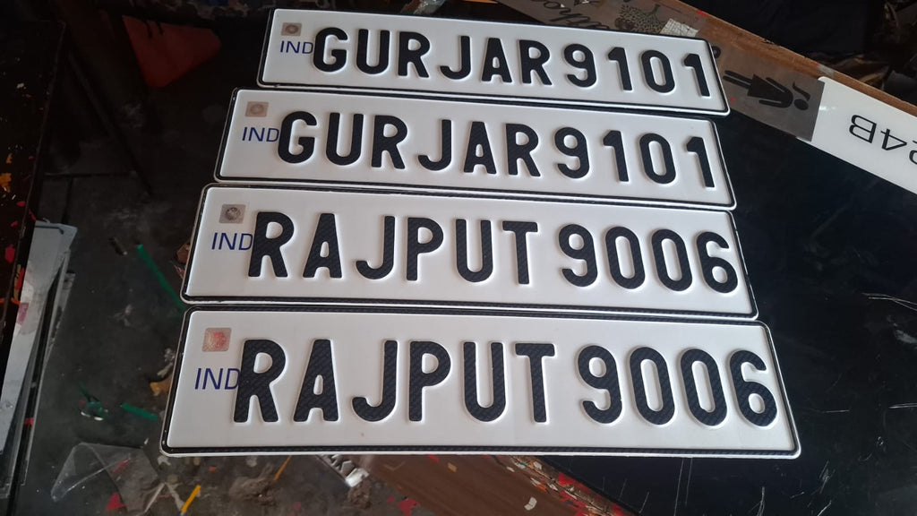 CAR IND NUMBER PLATES SET OF 2 REAR AND FRONT