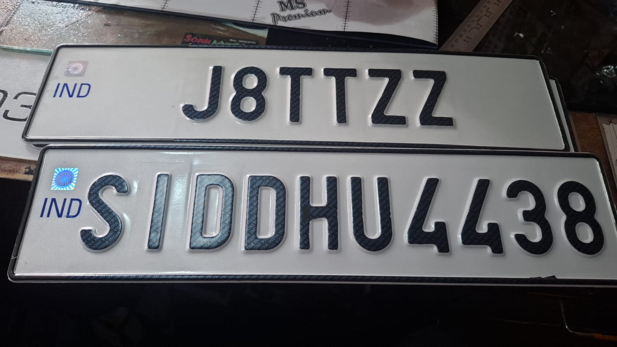 CAR IND NUMBER PLATES SET OF 2 REAR AND FRONT