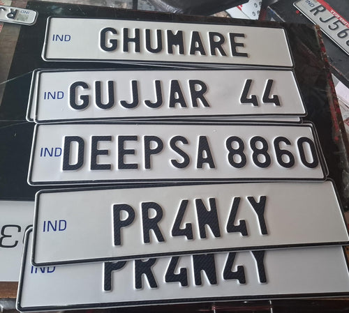 CAR IND NUMBER PLATES SET OF 2 REAR AND FRONT